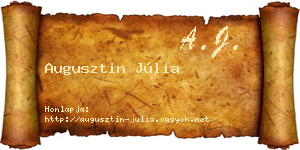 Augusztin Júlia névjegykártya