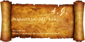 Augusztin Júlia névjegykártya