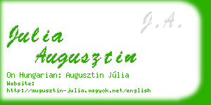 julia augusztin business card