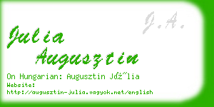 julia augusztin business card